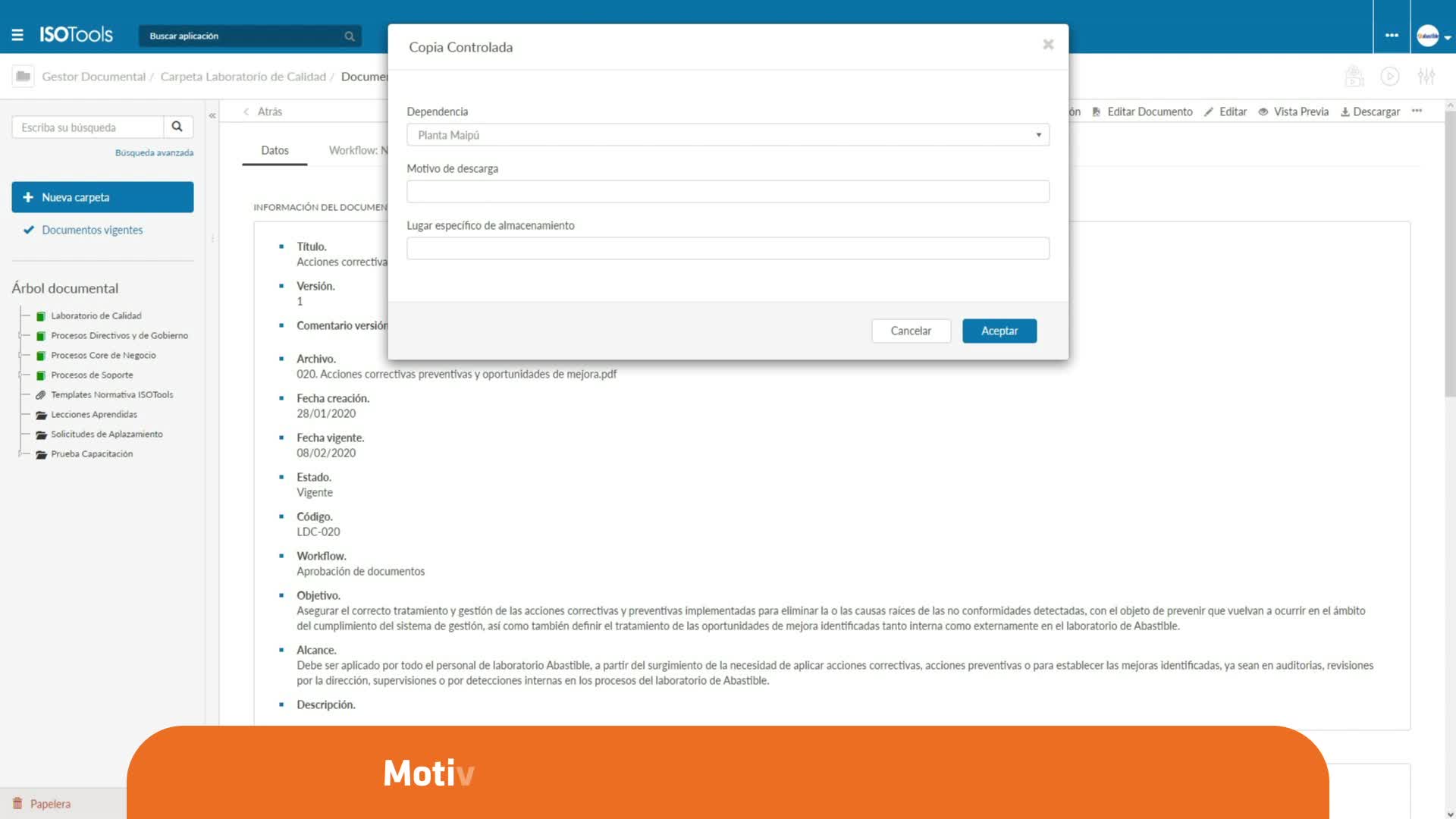Copia física controlada de documentos