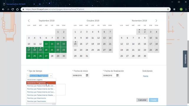 Solicitar Vacaciones