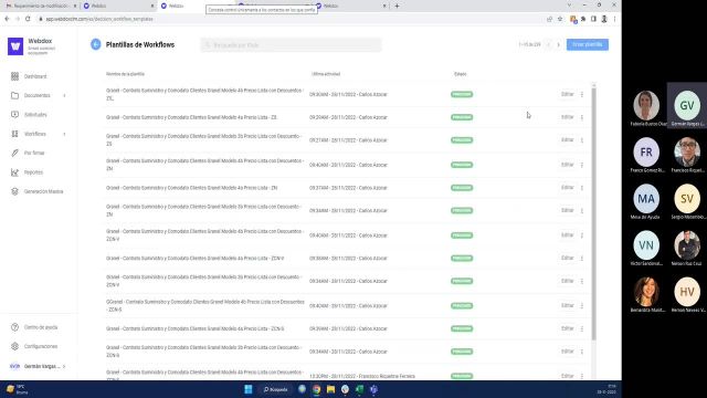 Capacitación Webdox: Modificación de aprobadores de contratos